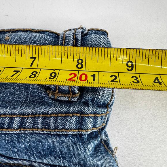 Y2K Cherokee Girls 12 mo Denim Embroidered Pink Green Jeans pants - Picture 6 of 7